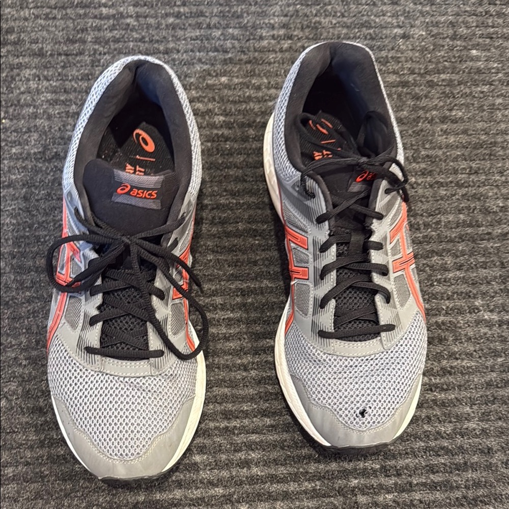 Asics Gray and Orange  Running Shoes